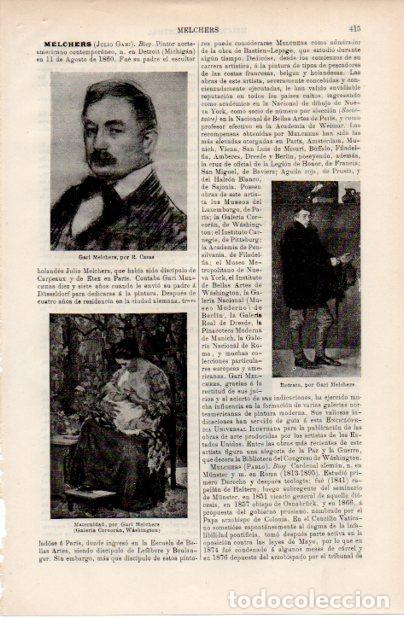 Altri oggetti di carta: LAMINA ESPASA V52514: Gari Melchers