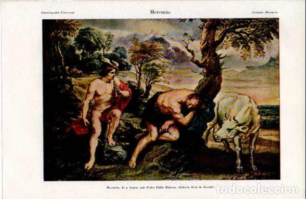 Altri oggetti di carta: LAMINA ESPASA V52584: Mercuiro, Io y Argos por Rubens