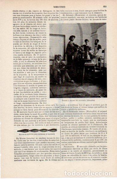 Collectionnisme Papier divers: LAMINA ESPASA V52587: Posado y envase del mercurio en Almaden