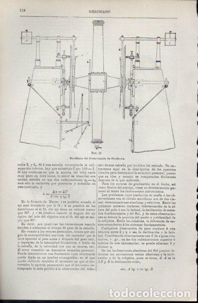 Collectionnisme Papier divers: LAMINA ESPASA V52599: Meridiana del Observatorio de Poulkowa