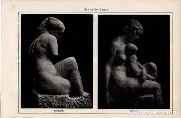 Otros art&iacute;culos de coleccionismo en papel: LAMINA ESPASA V52622: Recuerdo y Maternidad por Mestrovic