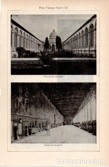 Otros art&iacute;culos de coleccionismo en papel: LAMINA ESPASA V52323: Campo Santo de Pisa, Italia
