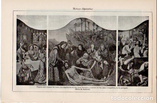 Sammelleidenschaft Andere Papierartikel: LAMINA ESPASA V52642: Triptico del Entierro de Cristo por Quintin Metsys