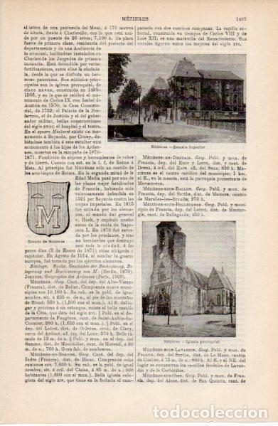 Sammelleidenschaft Andere Papierartikel: LAMINA ESPASA V52654: Escuela e iglesia en Mezieres
