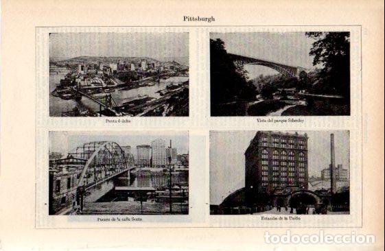 Sammelleidenschaft Andere Papierartikel: LAMINA ESPASA V52343: Vistas de Pittsburgh, Estados Unidos