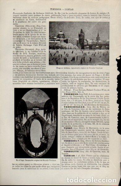 Sammelleidenschaft Andere Papierartikel: LAMINA ESPASA V52669: Praga en invierno y En el lago por R. Teschner
