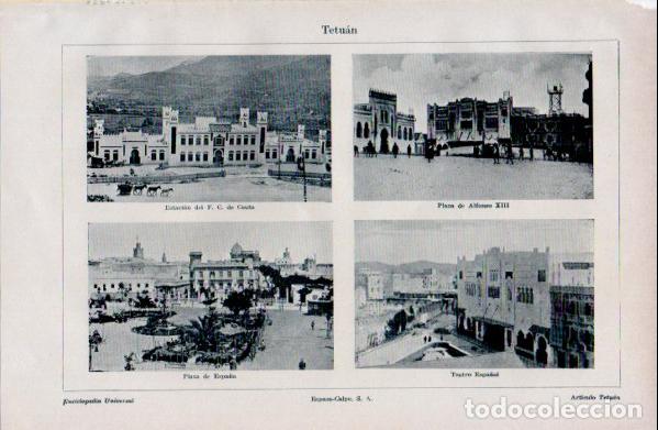 Otros art&iacute;culos de coleccionismo en papel: LAMINA ESPASA V52687: Vistas de Tetuan, Marruecos