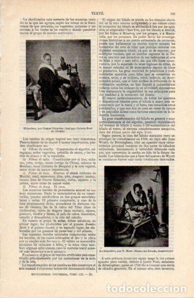 Otros art&iacute;culos de coleccionismo en papel: LAMINA ESPASA V52692: Hilandera por Netscher y por N. Maes