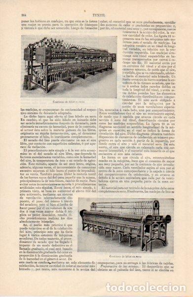 Otros art&iacute;culos de coleccionismo en papel: LAMINA ESPASA V52694: Textil, continua de hilar en seco