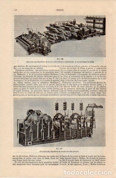 Otros art&iacute;culos de coleccionismo en papel: LAMINA ESPASA V52697: Textil, Alisadora con dispositivo de secado