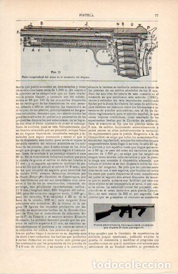 Otros art&iacute;culos de coleccionismo en papel: LAMINA ESPASA V52336: Corte longitudinal de una pistola en el momento del disparo