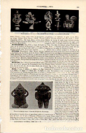 Paper Collecting Others: LAMINA ESPASA V52341: Pitos de Mejico y ceramica maya