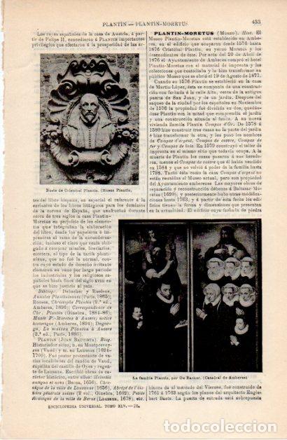 Paper Collecting Others: LAMINA ESPASA V52363: La familia Plantin por De Backer