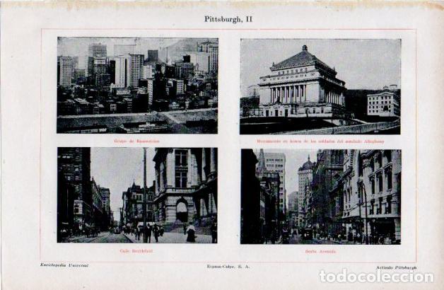 Paper Collecting Others: LAMINA ESPASA V52346: Edificios en Pittsburgh, Estados Unidos