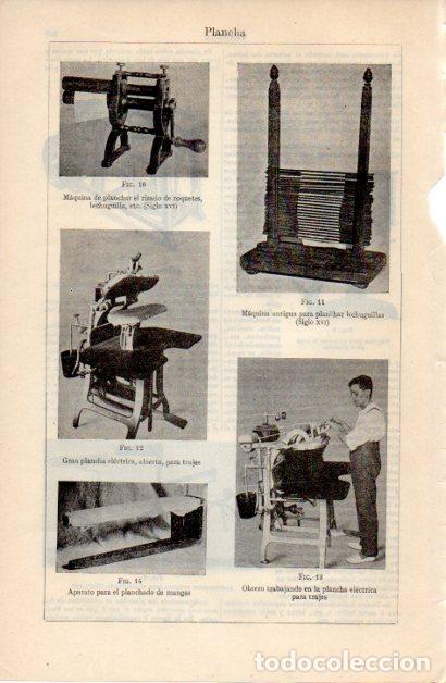 Paper Collecting Others: LAMINA ESPASA V52351: Maquinas para planchar