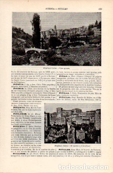 Paper Collecting Others: LAMINA ESPASA V52340: Vista, castillo y acueducto de Pitigliano, Italia