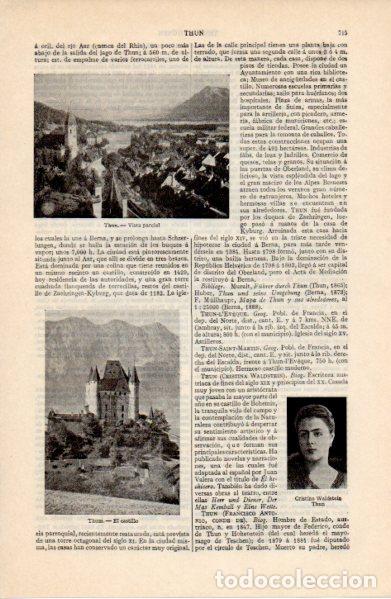 Paper Collecting Others: LAMINA ESPASA V52734: Castillo y vista parcial de Thum