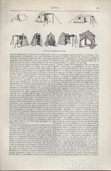 Sammelleidenschaft Andere Papierartikel: LAMINA ESPASA V52744: Tiendas de campa&ntilde;a y playa