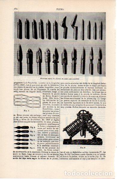 Sammelleidenschaft Andere Papierartikel: LAMINA ESPASA V52388: Plumas de acero para escribir