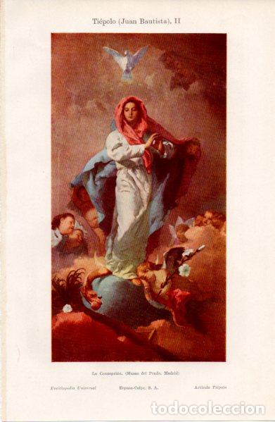 Sammelleidenschaft Andere Papierartikel: LAMINA ESPASA V52749: La Concepcion por Tiepolo