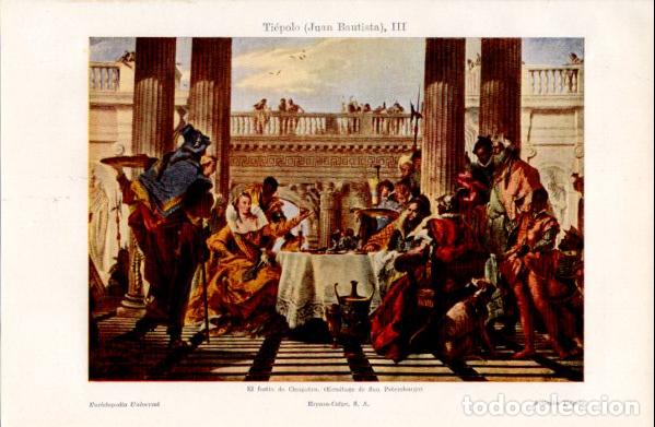 Sammelleidenschaft Andere Papierartikel: LAMINA ESPASA V52752: El festin de Cleopatra por Tiepolo