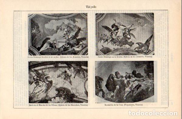 Sammelleidenschaft Andere Papierartikel: LAMINA ESPASA V52754: Pinturas iglesias de los Jesuatos y de los Descalzos por Tiepolo