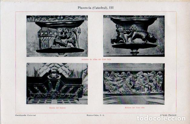 Sammelleidenschaft Andere Papierartikel: LAMINA ESPASA V52371: Catedral de Plasencia, Caceres