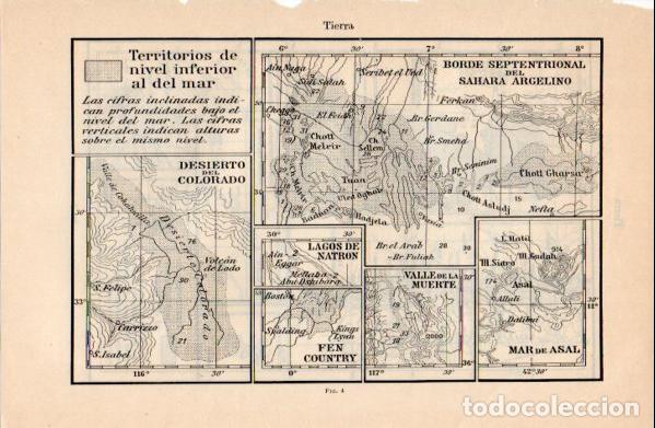 Sammelleidenschaft Andere Papierartikel: LAMINA ESPASA V52764: Territorios de nivel inferior al del mar