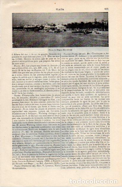 Sammelleidenschaft Andere Papierartikel: LAMINA ESPASA V52381: Playa de Sitges, Barcelona