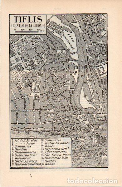 Sammelleidenschaft Andere Papierartikel: LAMINA ESPASA V52769: Plano de Tiflis centro de la ciudad