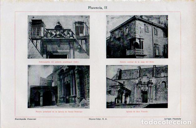 Sammelleidenschaft Andere Papierartikel: LAMINA ESPASA V52370: Edificios de Plasencia, Caceres