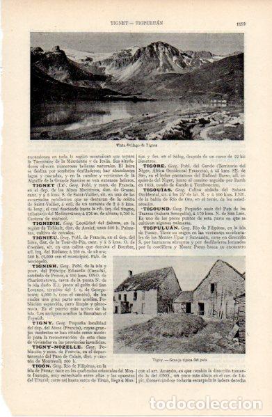Sammelleidenschaft Andere Papierartikel: LAMINA ESPASA V52772: Vista del lago de Tignes