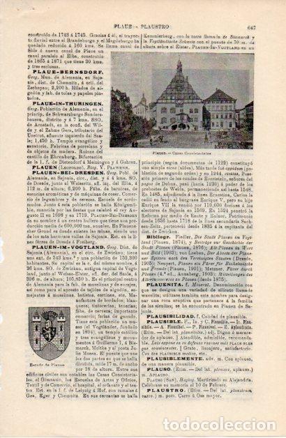 Otros art&iacute;culos de coleccionismo en papel: LAMINA ESPASA V52380: Casas Consistoriales de Plauen, Alemania