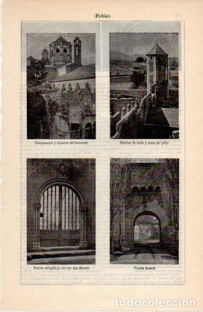Collectionnisme Papier divers: LAMINA ESPASA V52401: Interior del Monasterio de Poblet