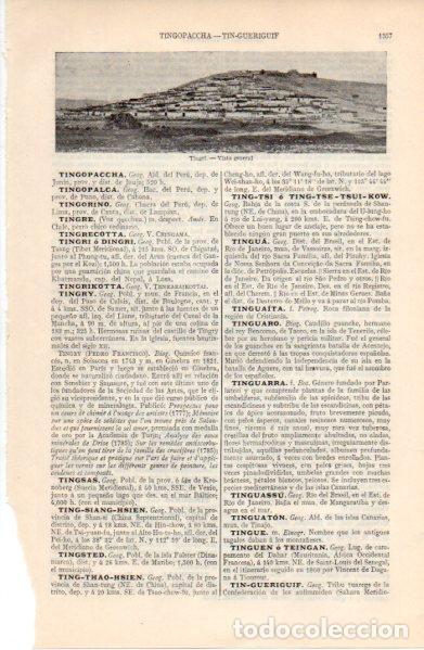 Collectionnisme Papier divers: LAMINA ESPASA V52797: Vista general de Tingry, Francia