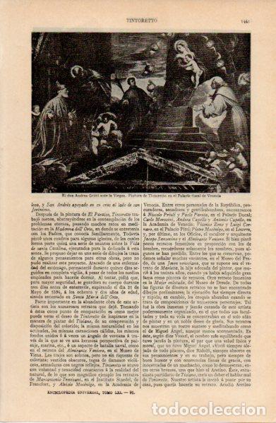 Collectionnisme Papier divers: LAMINA ESPASA V52804: El dux Andrea Gritti ante la Virgen por Tintoretto