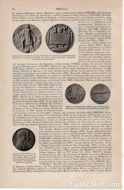 Collectionnisme Papier divers: LAMINA ESPASA V52433: Medallas conmemorativas