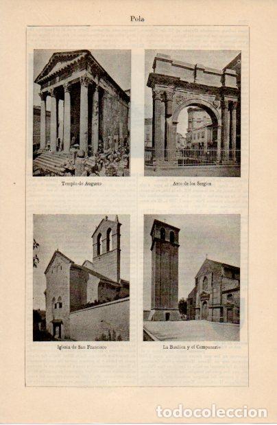 Collectionnisme Papier divers: LAMINA ESPASA V52416: Vistas de Pola