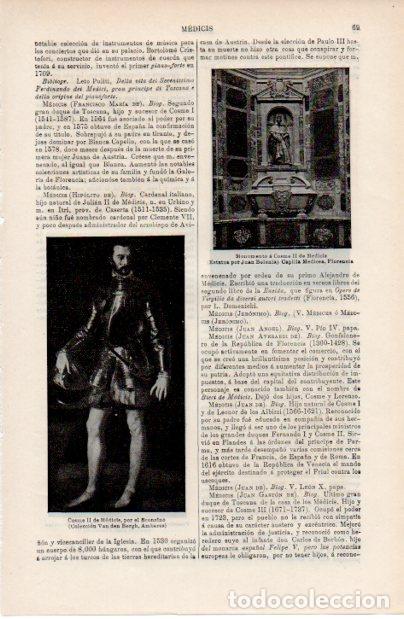 Collectionnisme Papier divers: LAMINA ESPASA V52443: Cosme II de Medicis por Bronzino