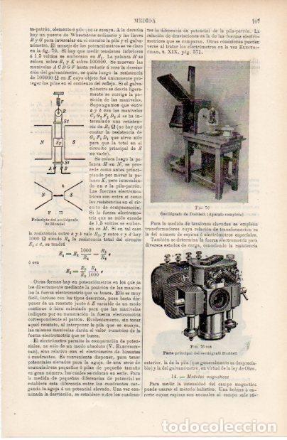 Collectionnisme Papier divers: LAMINA ESPASA V52448: Oscilografo de Dudell