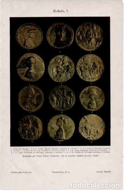 Collectionnisme Papier divers: LAMINA ESPASA V52431: Medallas por Victor Pisano, Colecci&oacute;n Gustavo Dreyfus