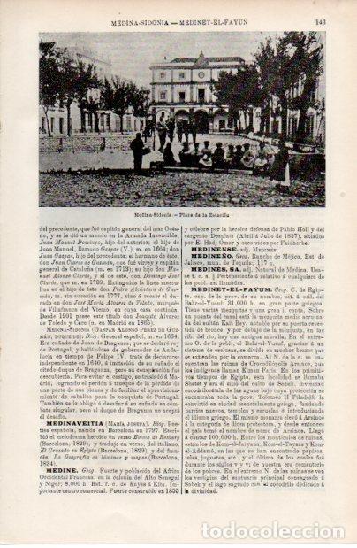 Collectionnisme Papier divers: LAMINA ESPASA V52463: Plaza de la Estacion en Medina-Sidonia, Cadiz