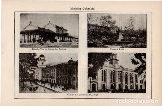 Otros art&iacute;culos de coleccionismo en papel: LAMINA ESPASA V52435: Fachadas de la Universidad de Antioquia en Medellin, Colombria