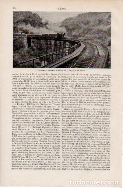 Collectionnisme Papier divers: LAMINA ESPASA V52488: Viaducto de la barranca de Metlac