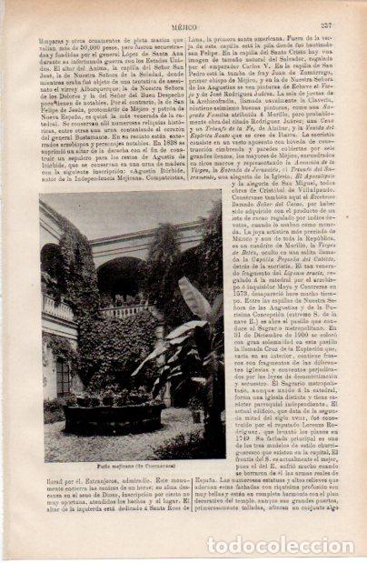 Collectionnisme Papier divers: LAMINA ESPASA V52503: Patio de Cuernavaca, Mejico