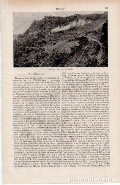 Collectionnisme Papier divers: LAMINA ESPASA V52481: Barranco de Metlac, Mejico