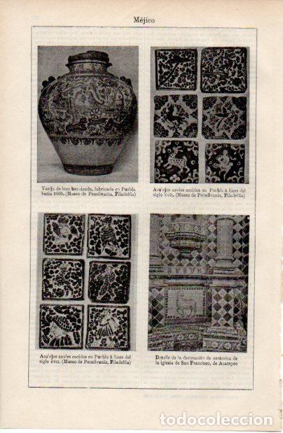 Collectionnisme Papier divers: LAMINA ESPASA V52495: Azulejos de Mejico