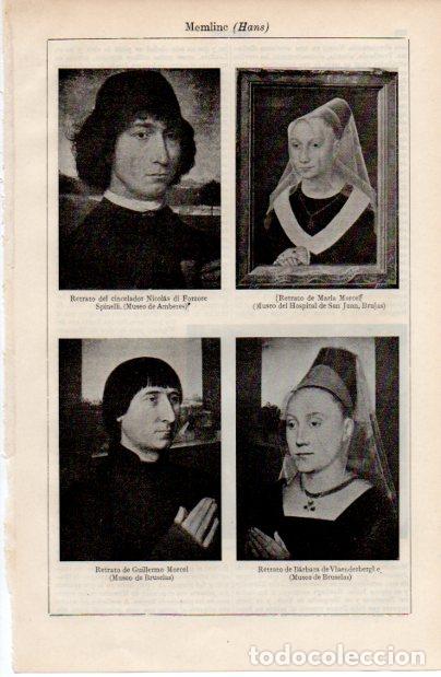 Otros art&iacute;culos de coleccionismo en papel: LAMINA ESPASA V52533: Retratos por Hans Memling