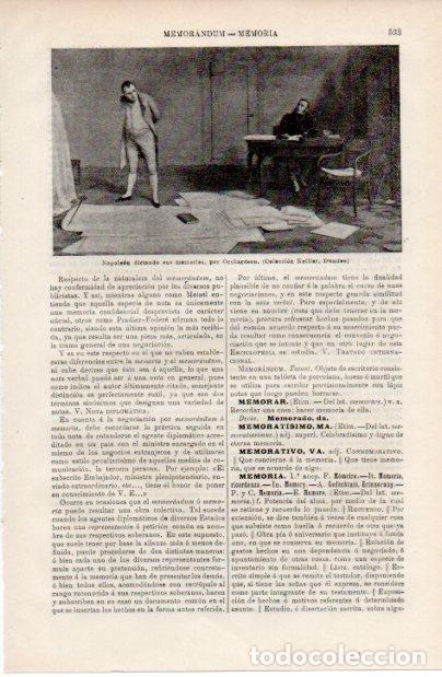 Otros art&iacute;culos de coleccionismo en papel: LAMINA ESPASA V52538: Napoleon dictando sus memorias por Orchardson