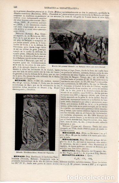 Altri oggetti di carta: LAMINA ESPASA V52541: Muerte del general Menacho por Julio Borrell